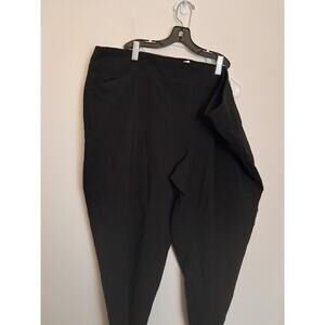 terra sky 3x Womens Black Dress Pants With Slash Pockets